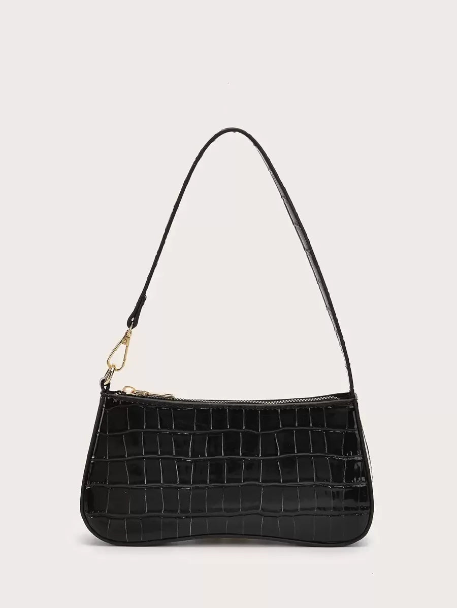 Crocodile Embossed Matching Bag for Women, Elegant Gift Idea, Perfect Accessory for Formal Dresses, Wedding, Prom, Birthday, Valentine’s Day, Stylish Outfit Complement, Chic and Trendy Purse for Special Occasions