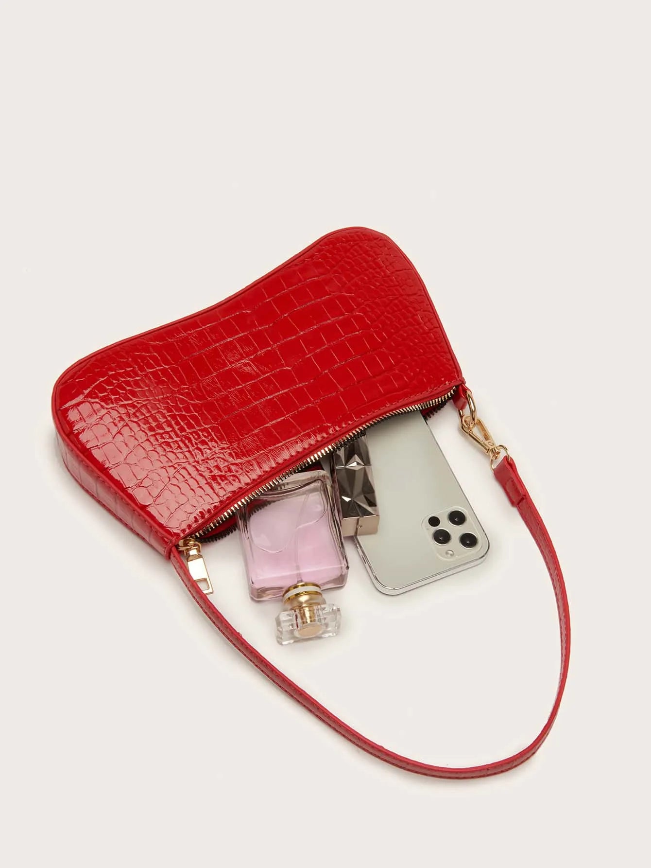 Crocodile Embossed Matching Bag for Women, Elegant Gift Idea, Perfect Accessory for Formal Dresses, Wedding, Prom, Birthday, Valentine’s Day, Stylish Outfit Complement, Chic and Trendy Purse for Special Occasions