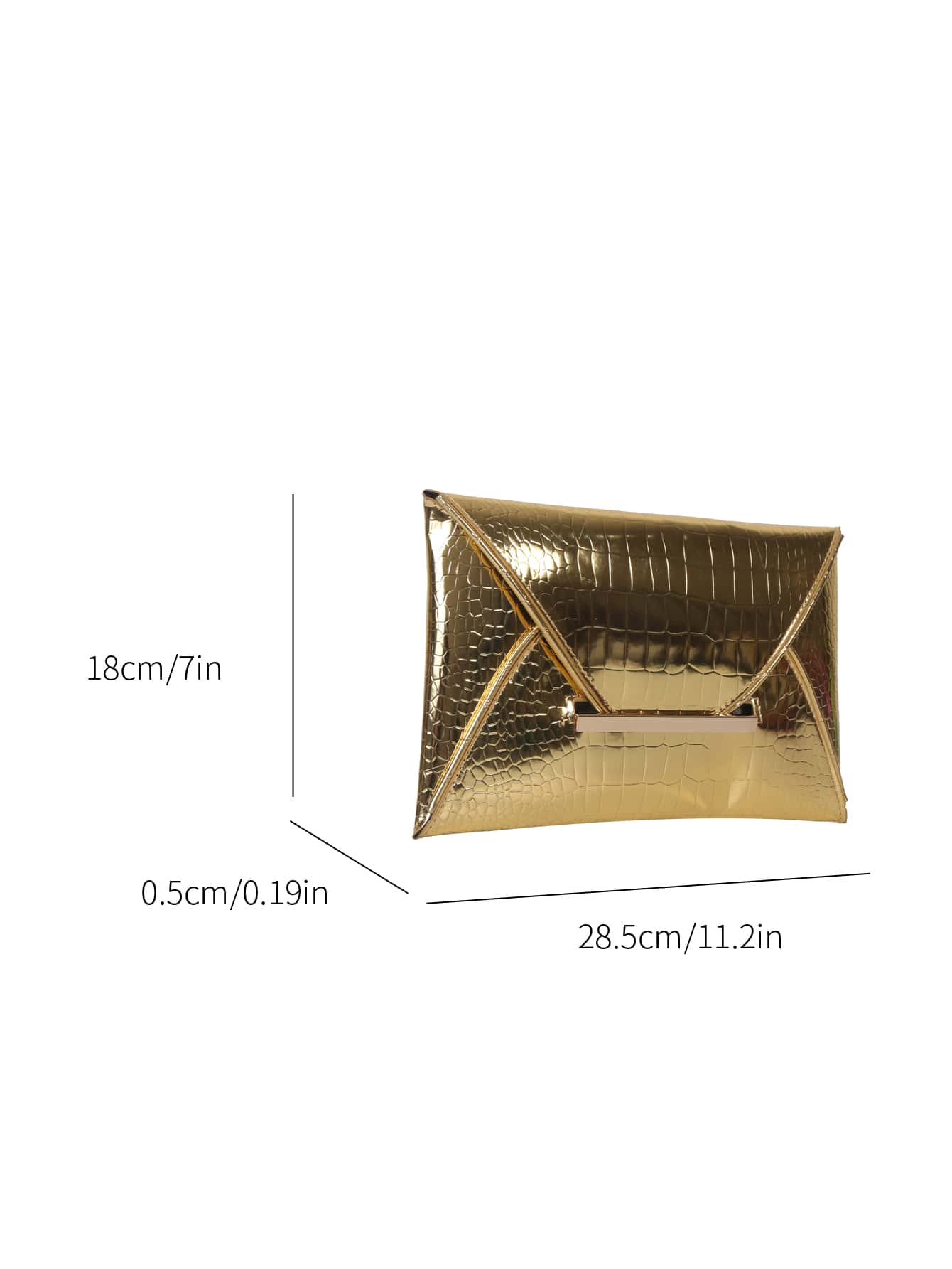 Crocodile Print, Snake Print, Solid Color, Minimalist, Fashionable, Casual PU Clutch, Envelope Bag, Fashionable Clutch Bags For Woman