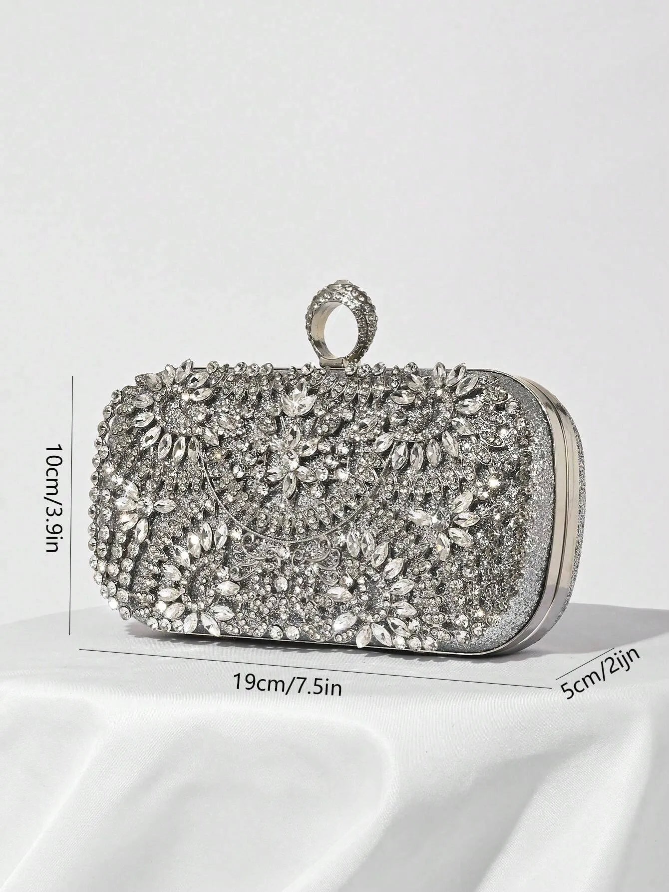 Rhinestone Decor Evening Clutch Bag, Party Handbag For Women, Perfect For Party Wedding Prom Dinner/Banquet, Matching With Holiday Party Dress Evening Dress & Sequin Dress, Perfectly Matching With Prom Accessories