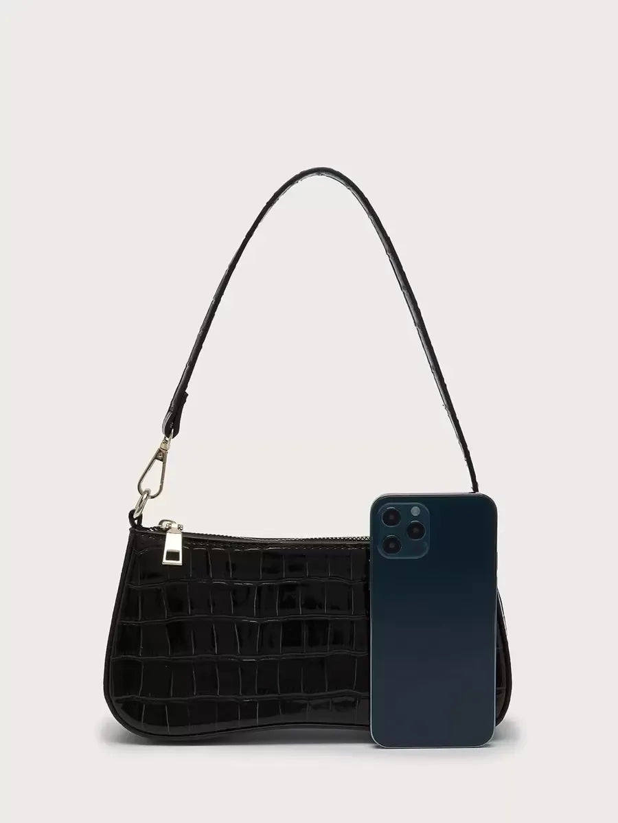 Crocodile Embossed Matching Bag for Women, Elegant Gift Idea, Perfect Accessory for Formal Dresses, Wedding, Prom, Birthday, Valentine’s Day, Stylish Outfit Complement, Chic and Trendy Purse for Special Occasions