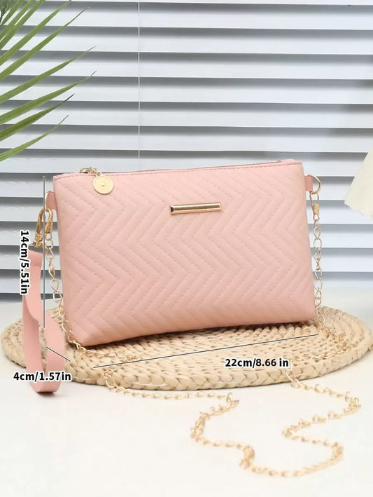 Mini Brick Style Minimalist Shoulder Clutch Crossbody Bag with Chain Strap, Plain Color Elegant Design for Women, Compact Lightweight Purse for Parties, Dates, Travel, Casual Outings, Versatile Fashion Accessory, Trendy and Practical
