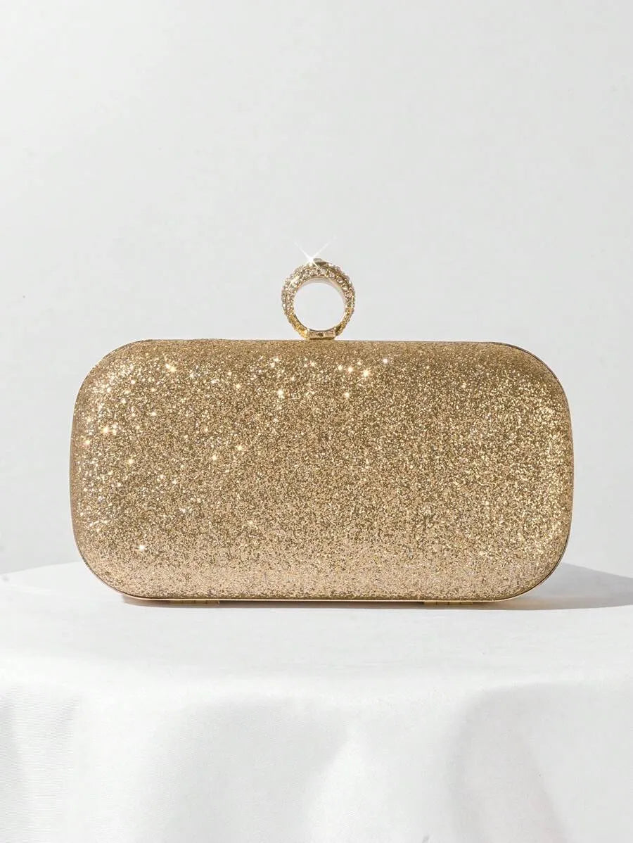 Rhinestone Decor Evening Clutch Bag, Party Handbag For Women, Perfect For Party Wedding Prom Dinner/Banquet, Matching With Holiday Party Dress Evening Dress & Sequin Dress, Perfectly Matching With Prom Accessories