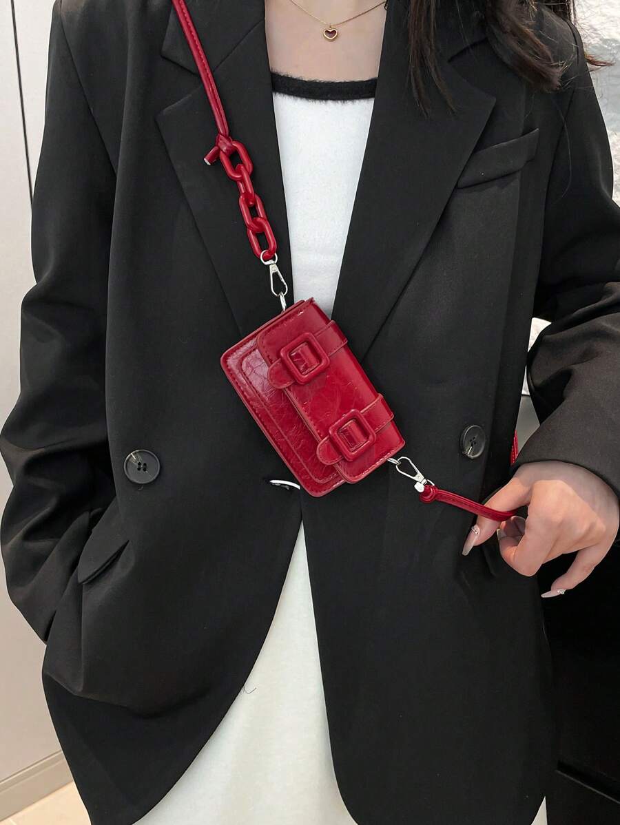 2,25 Autumn/Winter Fashionable Miniature Lipstick-Shape Candy Crossbody Bag For Women, Versatile Small Shoulder Bag
